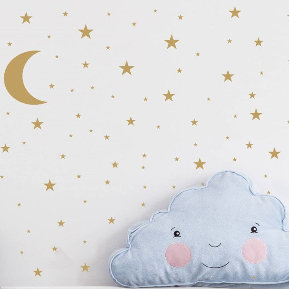 YY445 4Pcs/Set Children's Room Kindergarten Star Moon Wall Stickers DIY PVC Wall Art Decoration Stickers (without EN71 Certification) - Gold YY445 4Pcs/Set Children's Room Kindergarten Star Moon Wall Stickers DIY PVC Wall Art Decoration Stickers (without EN71 Certification) - Gold